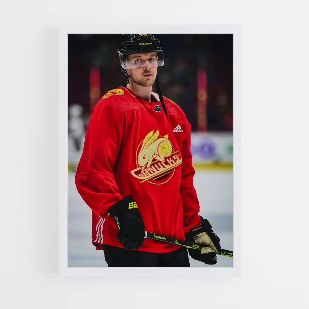 Poster Elias pettersson bâton – affiche Hockey sur glace (vue 3)